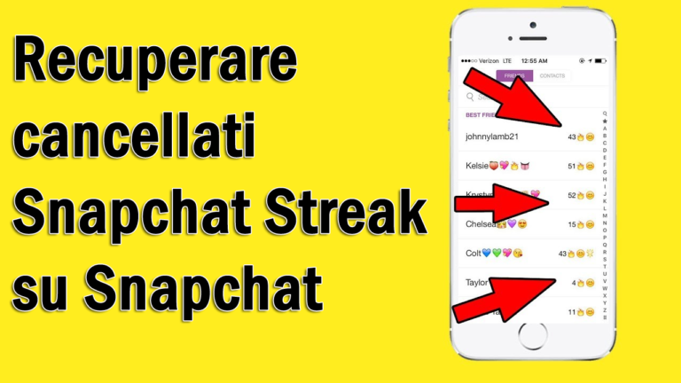 recuperare cancellati Snapchat Streak su Snapchat