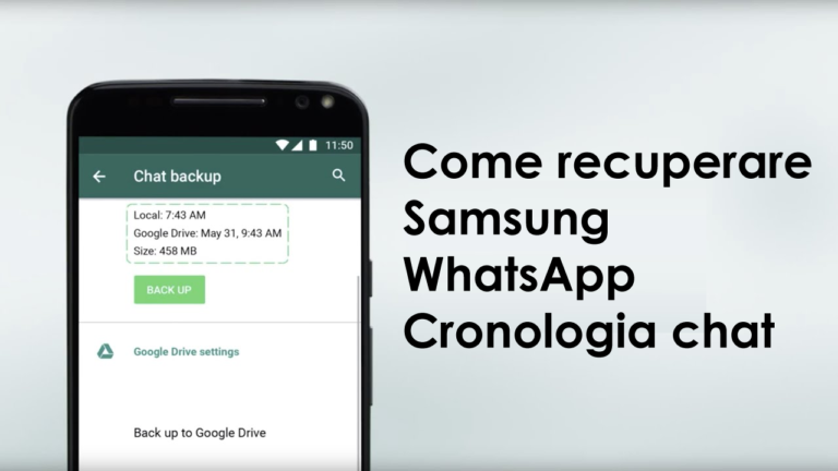 Come recuperare Samsung WhatsApp Cronologia chat