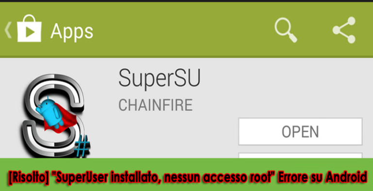 SuperUser installato, nessun accesso root