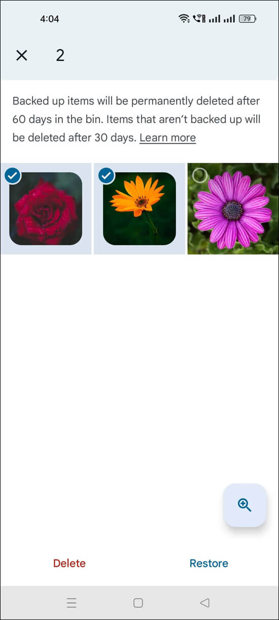 recuperare le foto cancellate da Google Photos