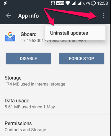 risolvere il problema di Gboard smesso di funzionare