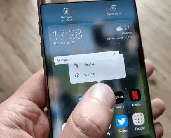 Disinstallare qualsiasi applicazione in colpa