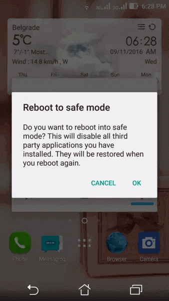 dispositivo di avvio in modalità provvisoria