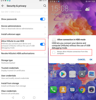 Huawei Hisuite non si connette