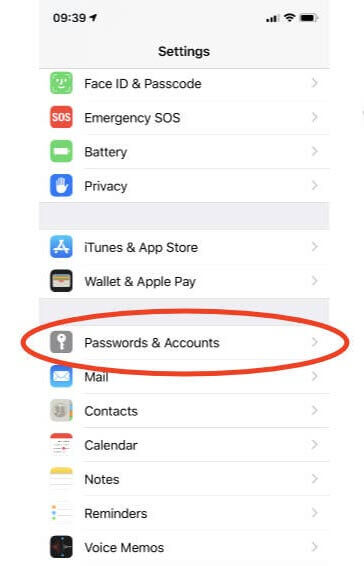 trasferisci i contatti Android su iPhone sincronizzando l'account Google