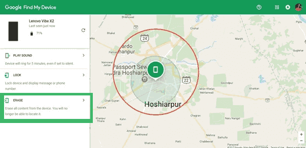 sbloccare il pin della password della sequenza del telefono Vivo