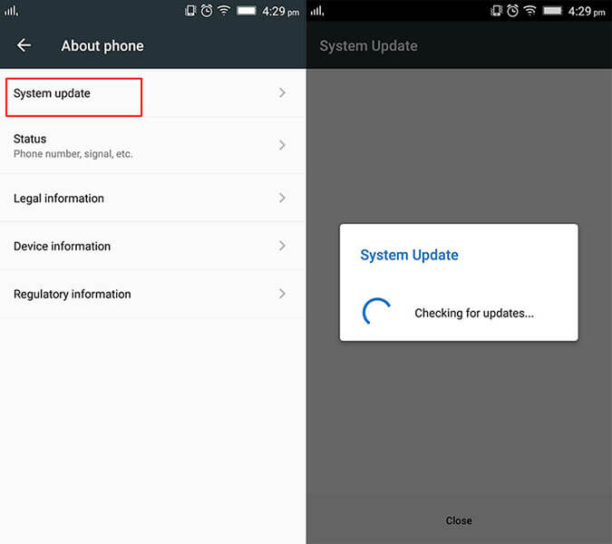 Aggiornamento di sistema