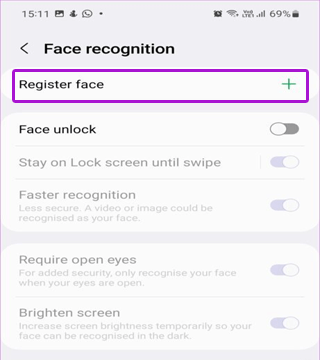 Lo sblocco facciale Android non funziona