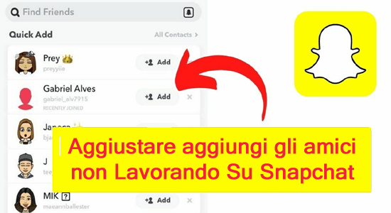 Aggiustare aggiungi gli amici non Lavorando Su Snapchat