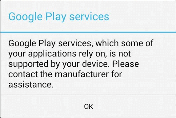 Google Play Services Non supportato dal tuo dispositivo