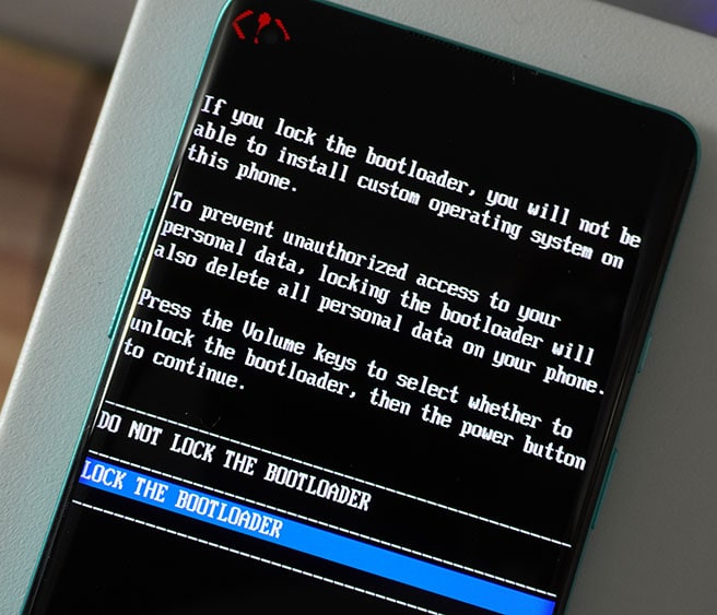 come sbloccare il bootloader di OnePlus