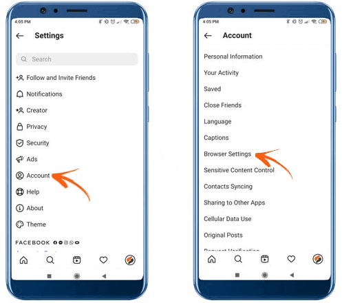 Aggiustare Instagram 5XX server Errore