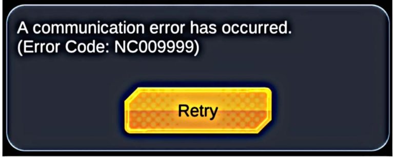 Errore di Dragon Ball Legends NC009999