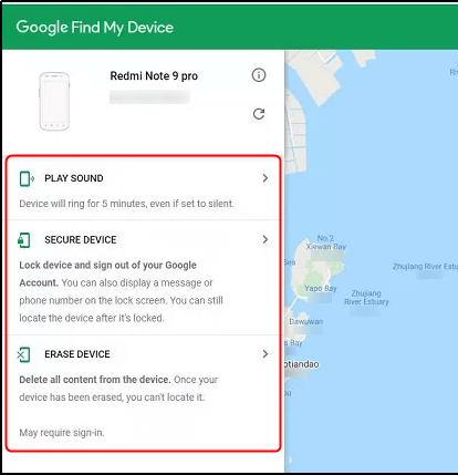 sbloccare Android Telefoni Usando Google Find My Device