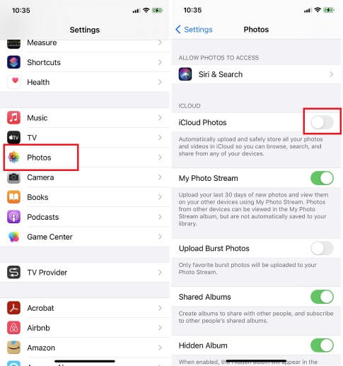 Trasferire iCloud Foto a Android telefono