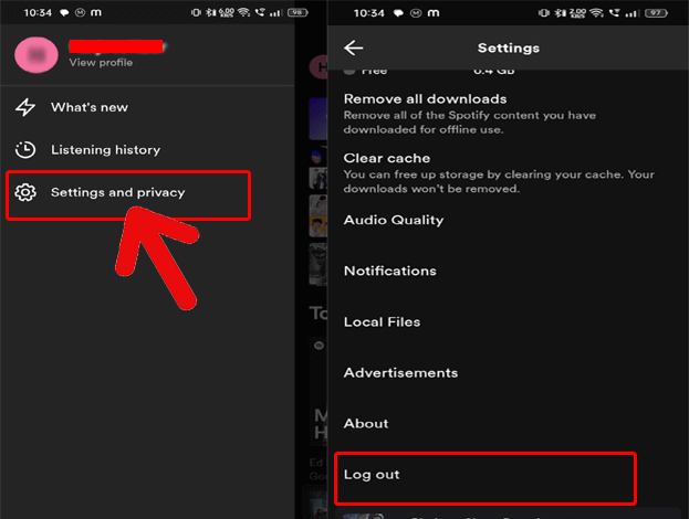 accedi nuovamente al tuo account Spotify