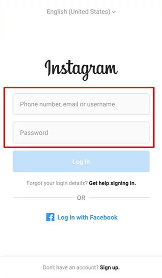 correggere l'errore di accesso su Instagram
