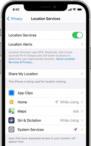 attiva la posizione sul tuo telefono