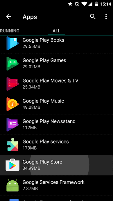 correggi il codice di errore 20 di Google Play Store
