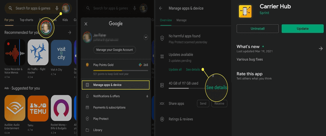 le richieste dell'hub dell'operatore stanno elaborando