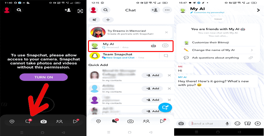 come accedere a My AI su Snapchat