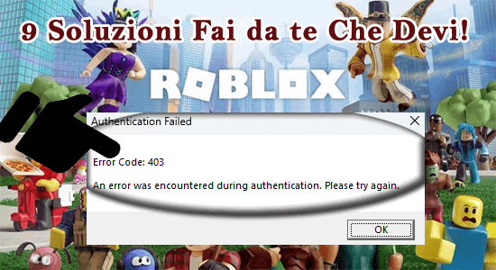 come risolvere il codice errore 403 Roblox