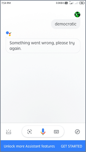 Google Assistant Qualcosa è andato storto