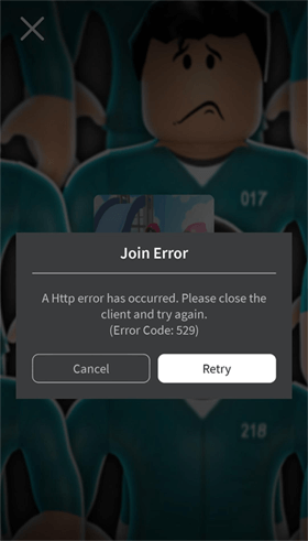 errore HTTP. Chiudere il client e riprovare ROBLOX 529