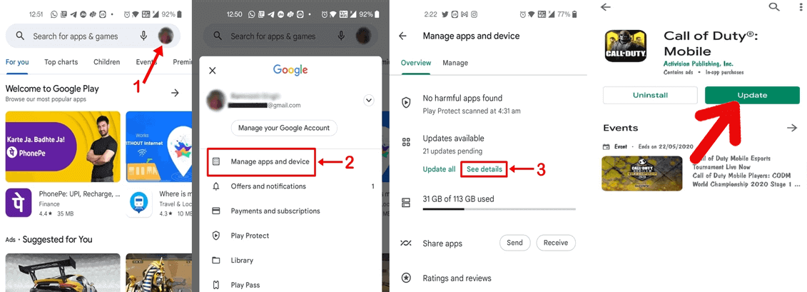 Errore di accesso a Facebook di CODM