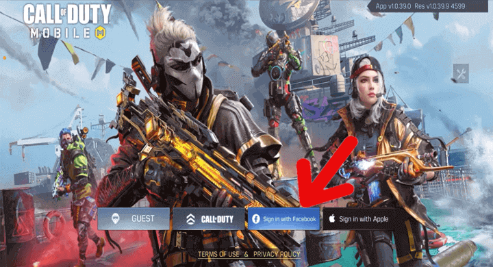 Errore di accesso a Facebook di CODM