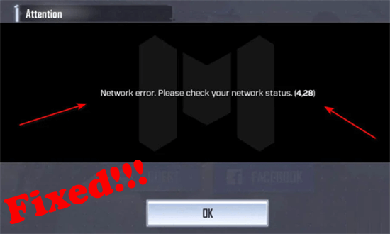 errori di rete mobile di Call of Duty
