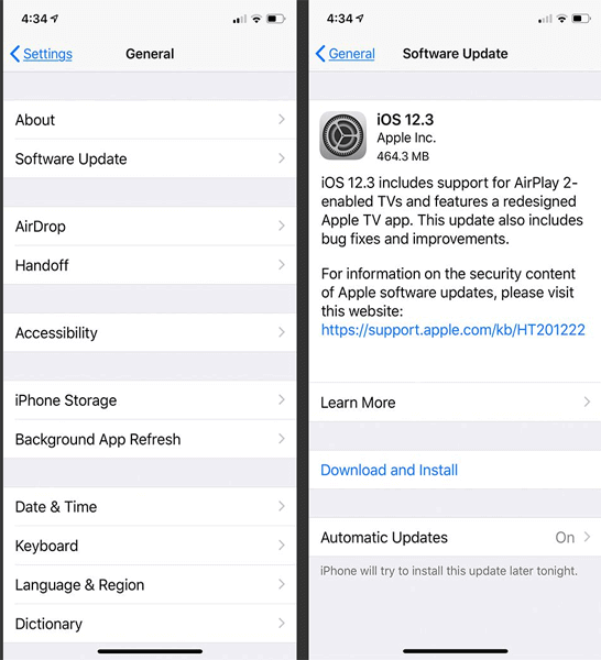 problema dell'account MI che continua a Stopping