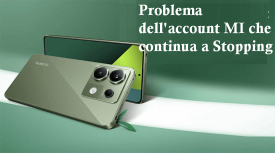 problema dell'account MI che continua a Stopping