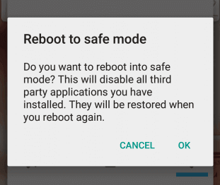 avviare il cellulare in modalità provvisoria