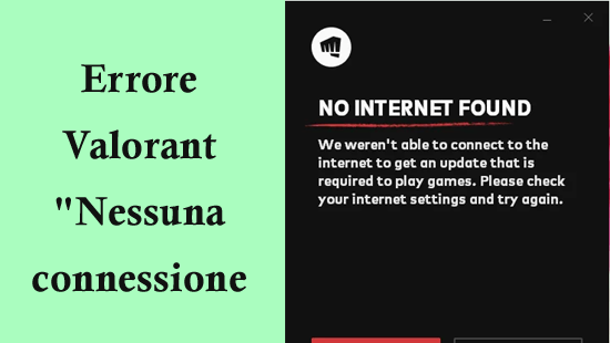 Nessuna connessione internet
