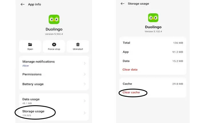 Duolingo bloccato sulla schermata di caricamento su Android