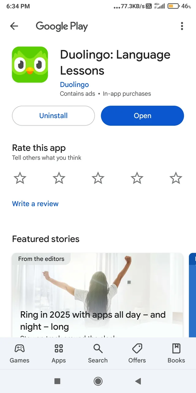 Duolingo bloccato sulla schermata di caricamento su Android