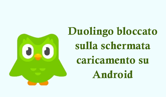Duolingo bloccato sulla schermata di caricamento su Android