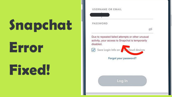 Due To Repeated Failed Attempts or Other Unusual Activity