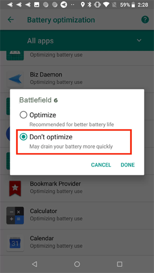 Widget non visualizzati su Android