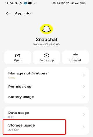 Errore "Impossibile disconnettersi da Snapchat"