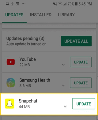 Errore "Impossibile disconnettersi da Snapchat"